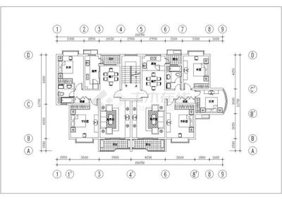 某多层住宅楼建筑设计CAD平面图案例 标准层平面设计解析